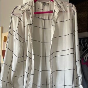 white & black h&m button down
